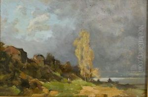 Kustenlandschaft Mit Figurenstaffage Kustenlandschaft Mit Figurenstaffage