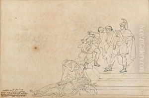 Le Vieil Horace Defendant Son Fils by Jacques Louis David