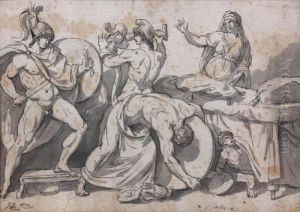 Etude D'apres Un Bas-relief Antique by Jacques Louis David
