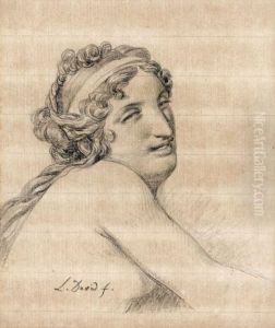 Etude De Femme En Buste De Trois-quarts by Jacques Louis David