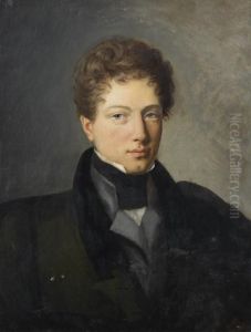 Portrait De Jeune Homme En Redingote Grise by Jacques Louis David
