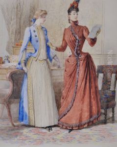 Fashionstudy,
Two Young Women In An Interior by Jules David