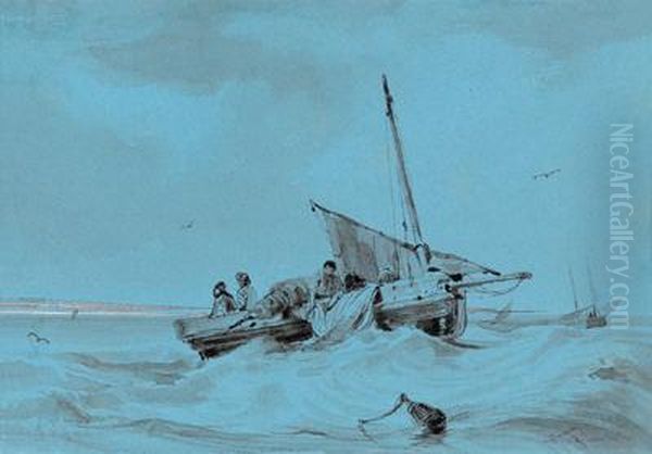 Ein Fischerbootin Kustennahem Gewasser - view 1