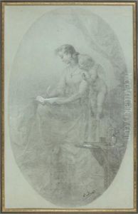 Femme Inspiree Par L'amour by Louis Alphonse David