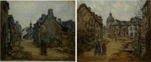 Le Faouet, Rue Montante- Paysanne Dans Unerue by Germain David-Nillet