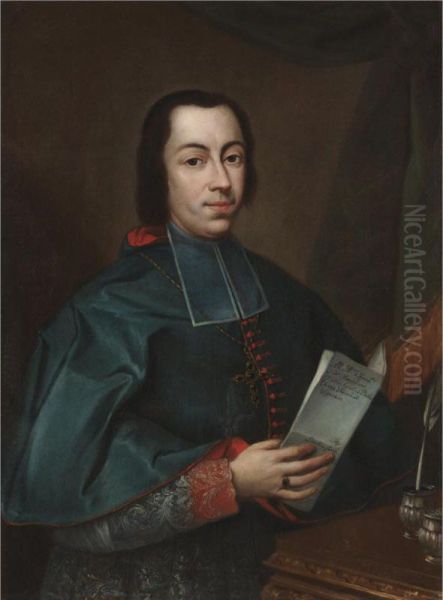 Portrait Of Francesco Agostino Della Chiesa, Bishop Of Vigevano (born 1717), Head And Shoulders, Holding A Letter - view 1