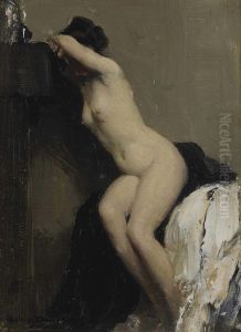 Seated Female Nude by Allan Douglas Davidson