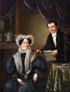 Portret Van Oom Karel En Tante Frans Sala-knage by Ezechiel Davidson