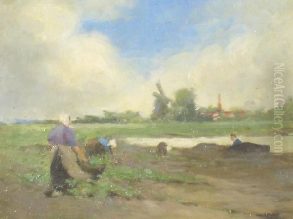 Figures In Fields, Holland - view 1
