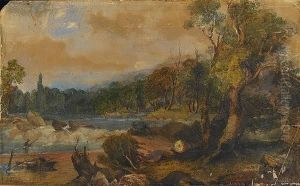 Fishing On The Yarra by Henry Easom Davies