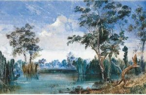 Sportsmen By A Gum Tree Shooting Duck by Henry Easom Davies