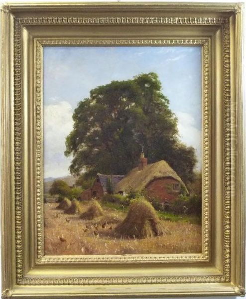 Thatched Cottage In A Farm Landscape - view 1