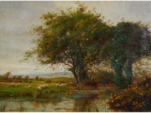 A Poole Near Bromborough by James Hey Davies