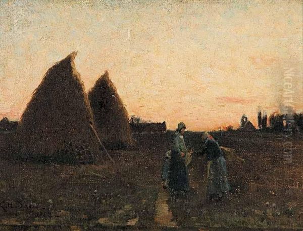 Untitled - Women Beside Haystacks - view 1