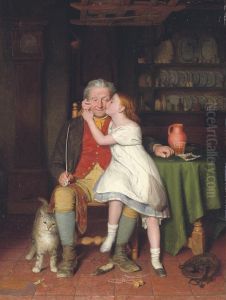 Kissing Grandpa by Edward Thompson Davis
