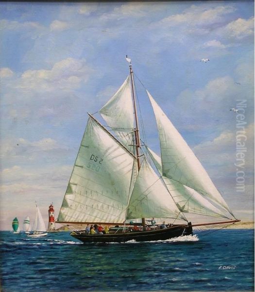 Sailing Yacht With Lighthouse - view 1