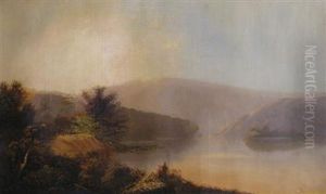 Landscape From The Hudson River Valley by J.B. Davis