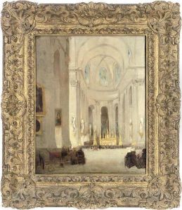 The Interior Of St. Sulpice, Paris by John Scarlett Davis