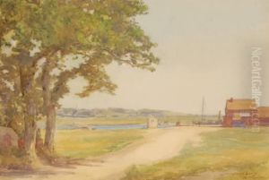 Boat Yard On The River by Joseph Barnard Davis