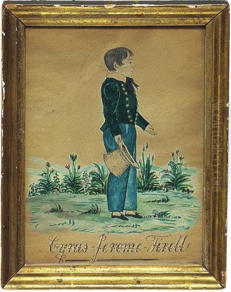 Miniature Profile Portrait Of Cyrus Jerome Tirrell - view 1