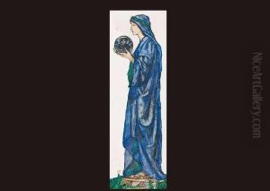 Figure Of A Woman(stained Glass Sketch) by Louis B. Davis