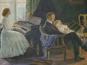 At The Piano by Lucien Davis