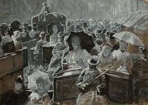 Rush Hour, Piccadilly by Lucien Davis
