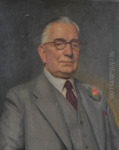 Half Length Portrait Of Aman by Noel Denholm Davis