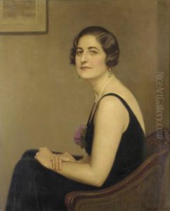 Portrait Of Mrs J.l.shipstone by Noel Denholm Davis