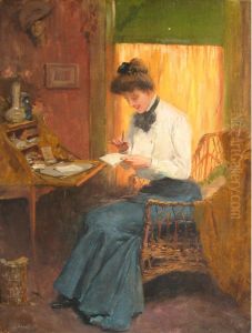 Woman At Her Writing Desk Woman At Her Writing Desk