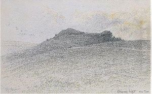 Signed L.l.: T. Raffles Davison, Inscribed L.r.: Evening Light Hey Tor