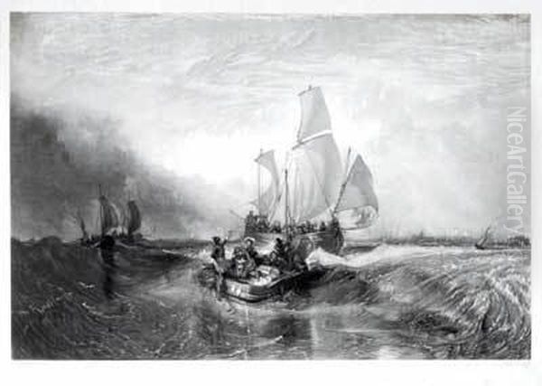 Fishing Boats Off Calais - view 1