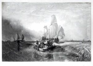 Fishing Boats Off Calais by William Davison