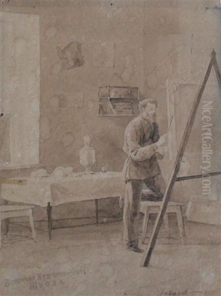 Artist In His Studio - view 1