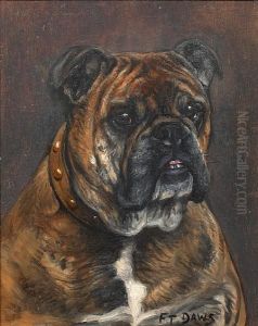 Portrait Of A Boxer Dog by Thomas C. S. Benham