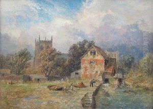 The Monk's Mill, Christchurch Hampshire by Alfred Dawson