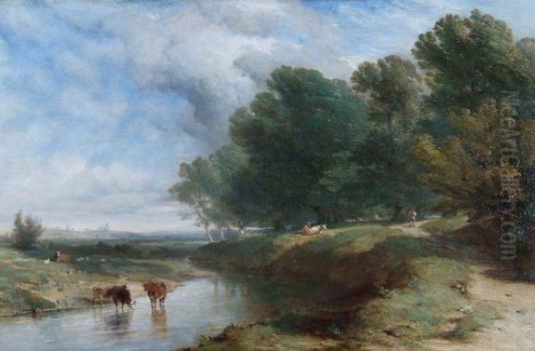 Landscape Showing Cattle Resting - view 1