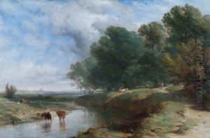 Landscape Showing Cattle Resting Landscape Showing Cattle Resting