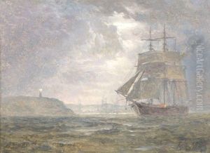 Harbour At Evening by Henry Thomas Dawson
