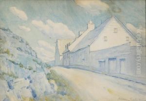 A Road Through A Village by Dawson Dawson-Watson