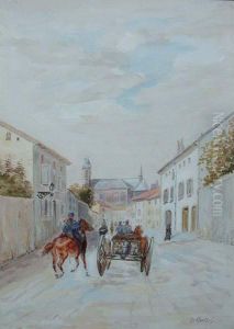 Viale Con Carro E
Soldato A Cavallo by Sebastiano De Albertis