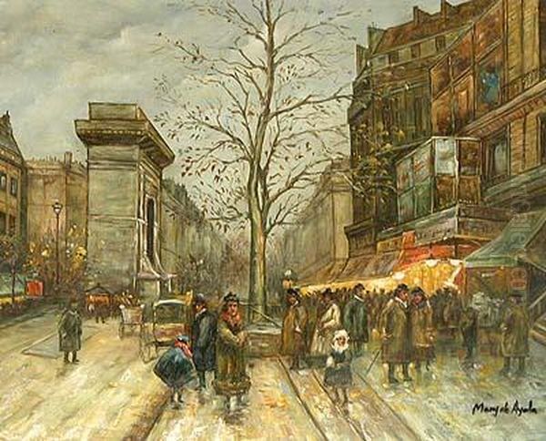 Vista Urbana.
 Oleo Sobre Tabla. 40 X 50 Cms - view 1