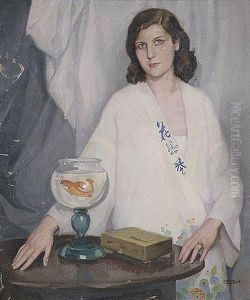 Retrato De Dama Con Pecera
