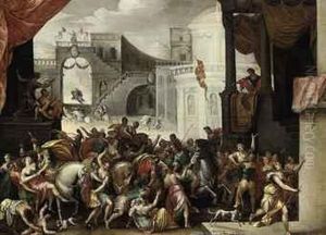 The Rape Of The Sabine Women by Cornelis de Baellieur