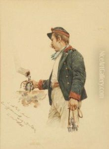 Soldat A La Fontaine by Eugene De Barberiis