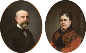 Retratos De Don San Gil Y Su Esposa Dona Lorenza Moreda Ymurua by Juan De Barroeta Y Anguisolea