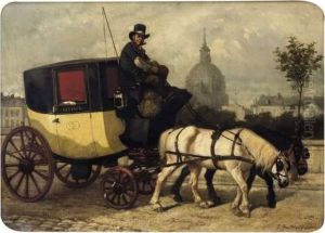 Fiacre A Paris by Edouard Charles De Beaumont