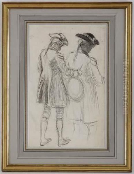 Etude De Deux Soldats Jouant Du Tambour - view 1