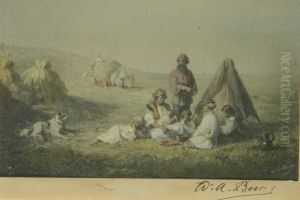 'bauern Bei Der Ernte'' by Gaston De Beer