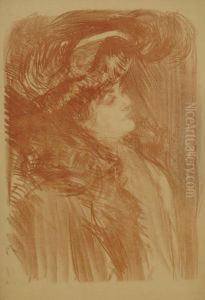 Portrait Of Mrs. Millbank by Albert De Belleroche